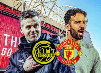 6659 Bodø/Glimt fans are in place at Old Trafford to have fun and watch entertaining football