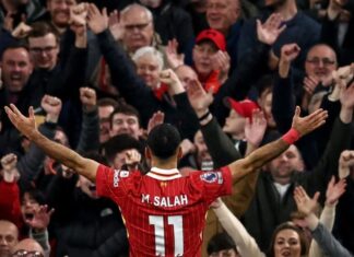 Top scorer Salah thinks he is more “out than in” at Liverpool