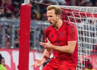 Harry Kane shows Erling Haaland who is the king of the Bundesliga