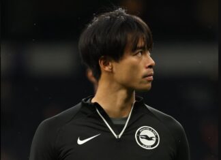 Japanese left winger Kaoru Mitoma has been given a hefty price tag