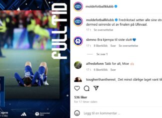 Molde’s head coach Erling Moe talks to NRK without saying much