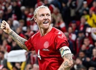 The Danish centre-back Simon Kjaer says goodbye