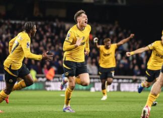 Jørgen Strand Larsen in great form secured Wolves’ victory with his 10th goal of the season. Premier League goals