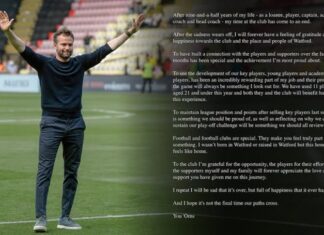 Watford sack Tom Cleverley