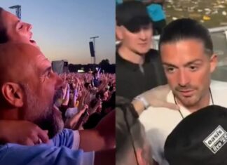 Pep Guardiola sings with fans as Jack Grealish declares eternal love for Manchester City during Oasis concert