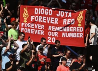 Strong and moving experience with Diogo Jota marking at Liverpool match
