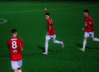 The son of a Premier League legend scored two goals in his very first start for an EFL club