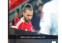 Erling Haaland “jokes” in the direction of former teammate Szoboszlai during Liverpool against Barnsley