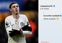 Bruno Fernandes praises Cole Palmer after his fourth Premier League hat-trick
