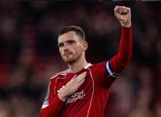 Praises Liverpool giant Andy Robertson