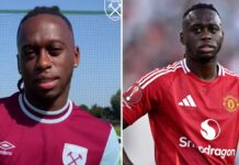 Looks like Aaron Wan-Bissaka will stay in the Premier League after West Ham relegation