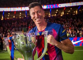 Robert Lewandowski says goodbye to Barcelona