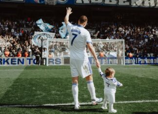 Viktor Claesson with a goal in his last game for FC Copenhagen