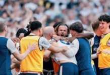 Crazy scenes when Tottenham saved their place in the Premier League!