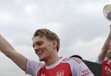 Arsenal post entertaining video with Martin Ødegaard “assist” to English policeman