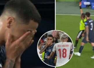 Historic red card in the World Cup
