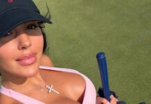 Cristiano Ronaldo’s fiancée Georgina Rodriguez poses in “inappropriate” golf outfit