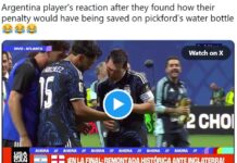 England “served” the Argentines the plan to win the penalty shootout – formulated on the back of a drinking bottle