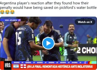 England “served” the Argentines the plan to win the penalty shootout – formulated on the back of a drinking bottle