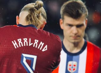 The Premier League duel of all time: red Alexander Sørloth against sky blue Erling Haaland