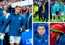 A furious superstar Cristiano Ronaldo returns home